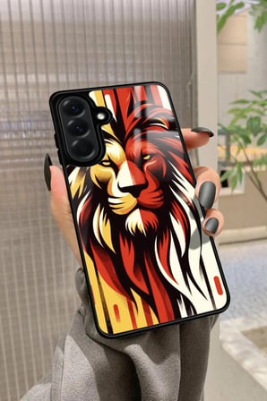 Samsung Galaxy A36 Uyumlu Aslan Tasarımlı Parlak Silikon Kılıf