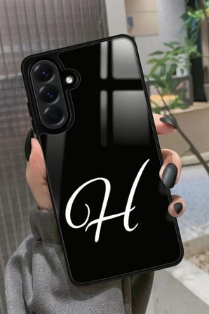 Samsung Galaxy A36 Uyumlu H Harfi Yazılı Parlak Silikon Kılıf