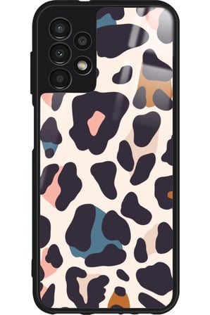 Samsung Galaxy A52 Uyumlu Karışık Renkli Leopar Tasarımlı Parlak Silikon Kılıf