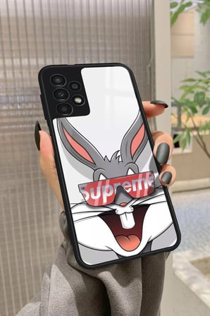 Samsung Galaxy A52 Uyumlu Bugs Bunny Tasarımlı Parlak Silikon Kılıf