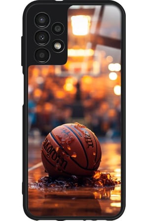 Samsung Galaxy A52 Uyumlu Basketbol Tasarımlı Parlak Silikon Kılıf