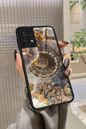 Samsung Galaxy A52 Uyumlu Rönesans Tasarımlı Parlak Silikon Kılıf
