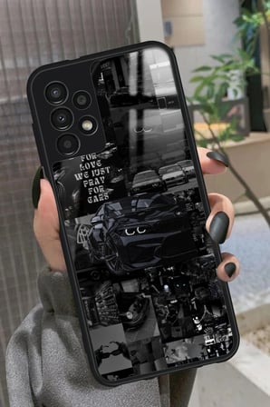Samsung Galaxy A52 Uyumlu Araba Posteri Tasarımlı Parlak Silikon Kılıf