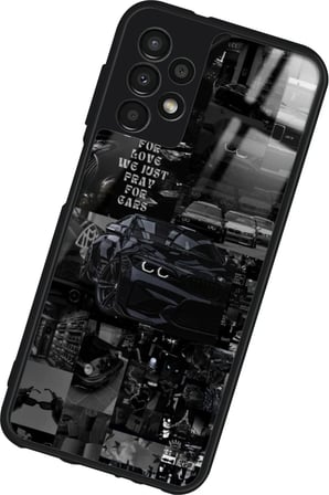 Samsung Galaxy A52 Uyumlu Araba Posteri Tasarımlı Parlak Silikon Kılıf
