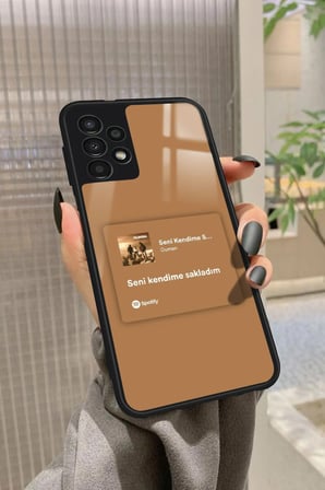 Samsung Galaxy A52 Uyumlu Şarkı Sözü Tasarımlı Parlak Silikon Kılıf