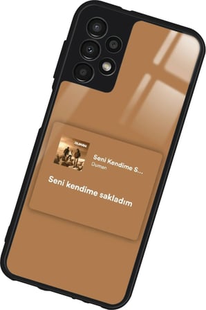 Samsung Galaxy A52 Uyumlu Şarkı Sözü Tasarımlı Parlak Silikon Kılıf