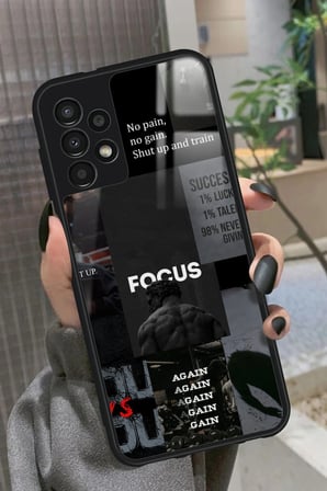 Samsung Galaxy A52 Uyumlu Gym Tasarımlı Parlak Silikon Kılıf