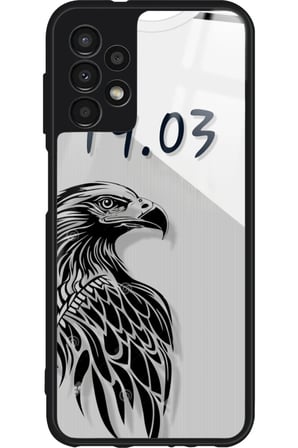 Samsung Galaxy A52 Uyumlu Karakartal Tasarımlı Parlak Silikon Kılıf