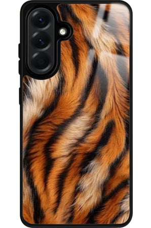 Samsung Galaxy A56 Uyumlu Sarı Leopar Tasarımlı Parlak Silikon Kılıf