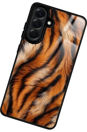 Samsung Galaxy A56 Uyumlu Sarı Leopar Tasarımlı Parlak Silikon Kılıf