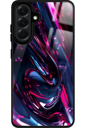 Samsung Galaxy A56 Uyumlu Karışık Mermer Tasarımlı Parlak Silikon Kılıf