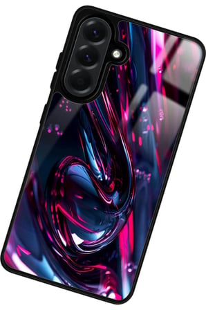 Samsung Galaxy A56 Uyumlu Karışık Mermer Tasarımlı Parlak Silikon Kılıf
