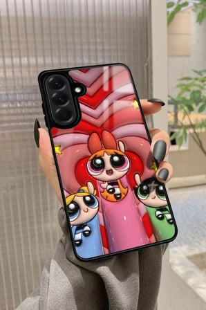 Samsung Galaxy A56 Uyumlu Powerpuff Girls Tasarımlı Parlak Silikon Kılıf