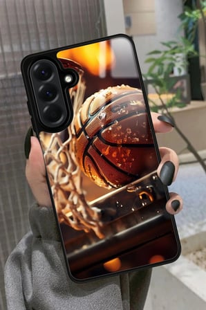 Samsung Galaxy A56 Uyumlu Basketbol Tasarımlı Parlak Silikon Kılıf