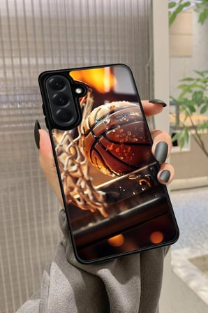 Samsung Galaxy A56 Uyumlu Basketbol Tasarımlı Parlak Silikon Kılıf