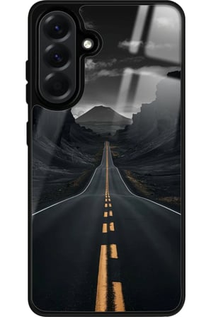 Samsung Galaxy A56 Uyumlu Yol Tasarımlı Parlak Silikon Kılıf