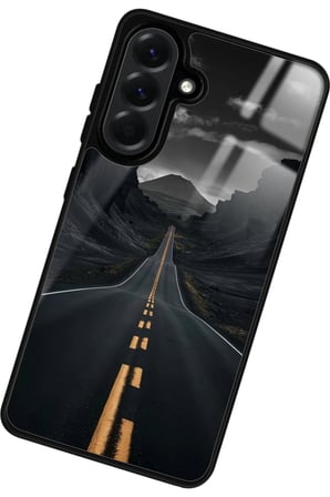 Samsung Galaxy A56 Uyumlu Yol Tasarımlı Parlak Silikon Kılıf