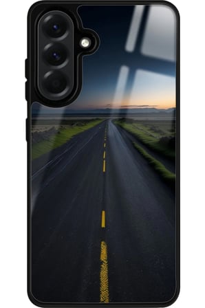 Samsung Galaxy A56 Uyumlu Yol Tasarımlı Parlak Silikon Kılıf