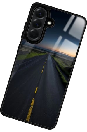 Samsung Galaxy A56 Uyumlu Yol Tasarımlı Parlak Silikon Kılıf