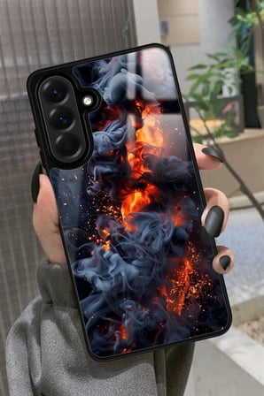 Samsung Galaxy A56 Uyumlu Soyut Sanat Tasarımlı Parlak Silikon Kılıf
