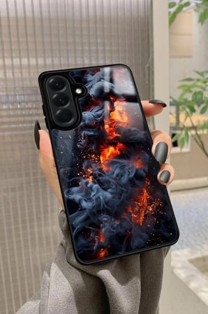 Samsung Galaxy A56 Uyumlu Soyut Sanat Tasarımlı Parlak Silikon Kılıf