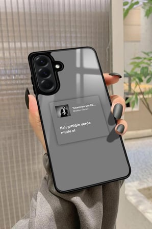 Samsung Galaxy A56 Uyumlu Müslüm Gürses Şarkı Sözü Tasarımlı Parlak Silikon Kılıf