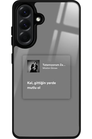 Samsung Galaxy A56 Uyumlu Müslüm Gürses Şarkı Sözü Tasarımlı Parlak Silikon Kılıf