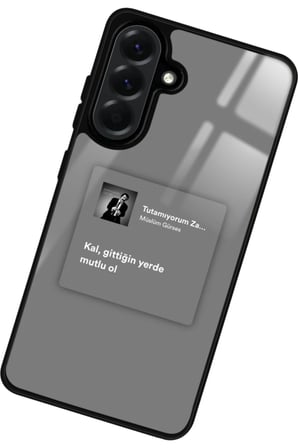 Samsung Galaxy A56 Uyumlu Müslüm Gürses Şarkı Sözü Tasarımlı Parlak Silikon Kılıf
