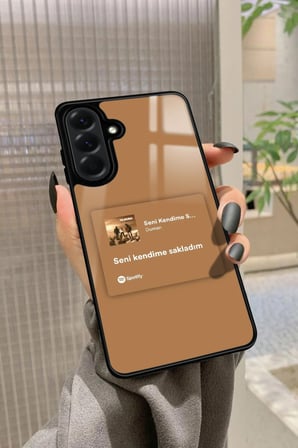 Samsung Galaxy A56 Uyumlu Şarkı Sözü Tasarımlı Parlak Silikon Kılıf