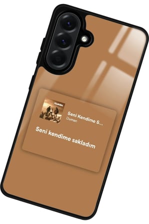 Samsung Galaxy A56 Uyumlu Şarkı Sözü Tasarımlı Parlak Silikon Kılıf
