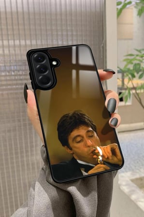 Samsung Galaxy A56 Uyumlu Tony Montana Tasarımlı Parlak Silikon Kılıf