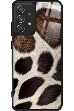 Samsung Galaxy A72 Uyumlu Kahverengi Leopar Tasarımlı Parlak Silikon Kılıf