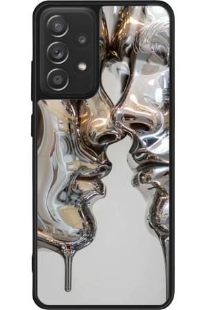 Samsung Galaxy A72 Uyumlu Beyaz Sanat Tasarımlı Parlak Silikon Kılıf