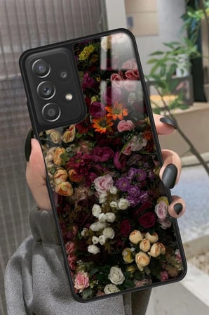 Samsung Galaxy A72 Uyumlu Karışık Tasarımlı Parlak Silikon Kılıf
