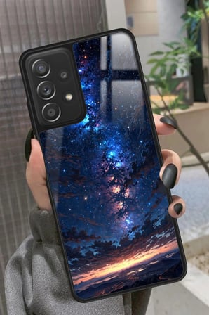 Samsung Galaxy A72 Uyumlu Soyut Sanat Tasarımlı Parlak Silikon Kılıf
