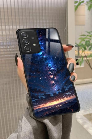 Samsung Galaxy A72 Uyumlu Soyut Sanat Tasarımlı Parlak Silikon Kılıf