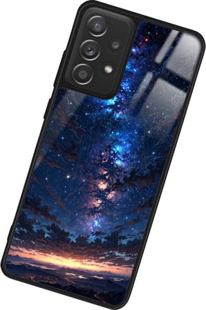 Samsung Galaxy A72 Uyumlu Soyut Sanat Tasarımlı Parlak Silikon Kılıf