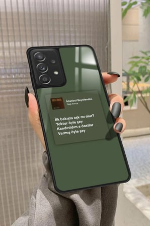 Samsung Galaxy A72 Uyumlu Şarkı Sözü Tasarımlı Parlak Silikon Kılıf