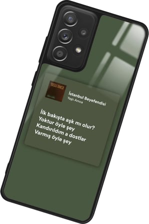 Samsung Galaxy A72 Uyumlu Şarkı Sözü Tasarımlı Parlak Silikon Kılıf