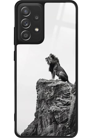 Samsung Galaxy A72 Uyumlu Aslan Tasarımlı Parlak Silikon Kılıf
