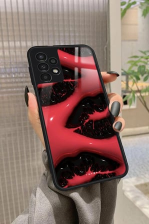 Samsung Galaxy A73 Uyumlu Dudak Tasarımlı Parlak Silikon Kılıf