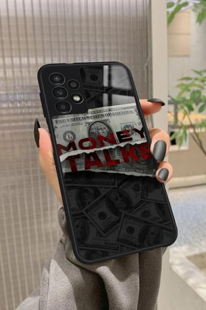 Samsung Galaxy A73 Uyumlu Money Tasarımlı Parlak Silikon Kılıf