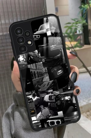 Samsung Galaxy A73 Uyumlu Araba Posteri Tasarımlı Parlak Silikon Kılıf