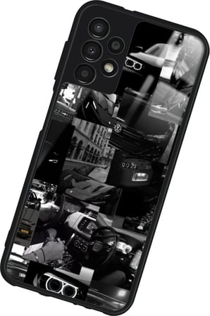 Samsung Galaxy A73 Uyumlu Araba Posteri Tasarımlı Parlak Silikon Kılıf