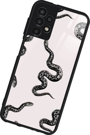 Samsung Galaxy A73 Uyumlu Yılan Tasarımlı Parlak Silikon Kılıf