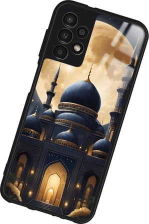 Samsung Galaxy A73 Uyumlu Cami Tasarımlı Parlak Silikon Kılıf