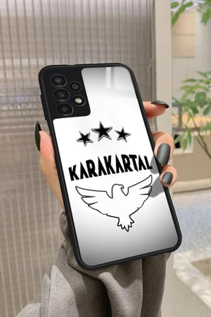Samsung Galaxy A73 Uyumlu Karakartal Tasarımlı Parlak Silikon Kılıf