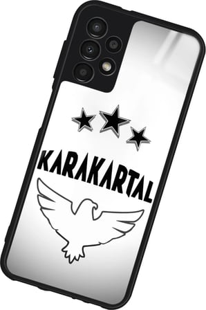 Samsung Galaxy A73 Uyumlu Karakartal Tasarımlı Parlak Silikon Kılıf