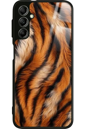 Samsung Galaxy M34 Uyumlu Sarı Leopar Tasarımlı Parlak Silikon Kılıf