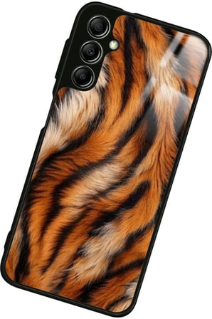 Samsung Galaxy M34 Uyumlu Sarı Leopar Tasarımlı Parlak Silikon Kılıf